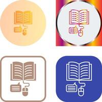 Online Learning Icon Design vector