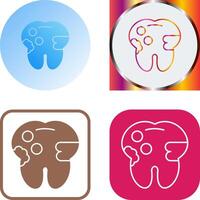 caries icono diseño vector