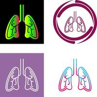 Lungs Icon Design vector