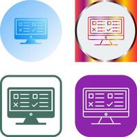 Examination Icon Design vector