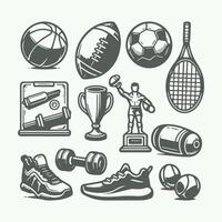 deporte icono y símbolo monocromo vector