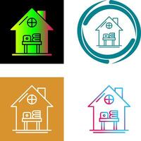 Home Work Place Icon Design vector