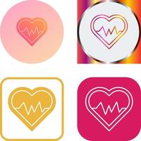 Heart Beat Icon Design vector