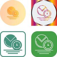 Pie Chart Icon Design vector