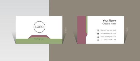 Abstract minimal visit card concept vector