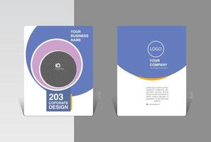 Abstract brochure design with multiple circles at center vector