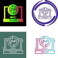 24 Hours Icon Design vector