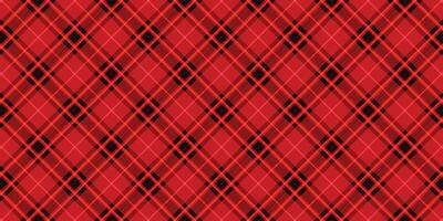 Red Black Lumberjack plaid seamless pattern vector