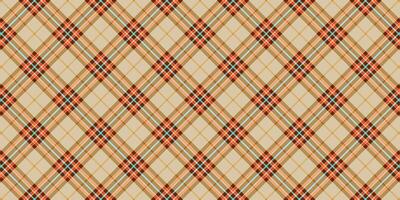 Cream Red Black Yellow Brown Blue Lumberjack plaid seamless pattern vector