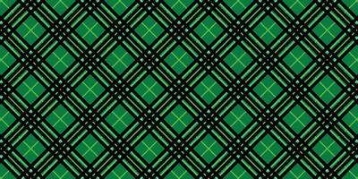 verde negro leñador tartán sin costura modelo vector