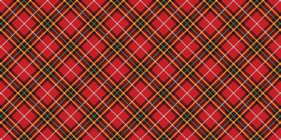 Red Black Yellow White Lumberjack plaid seamless pattern vector