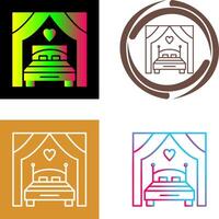 Bed Icon Design vector