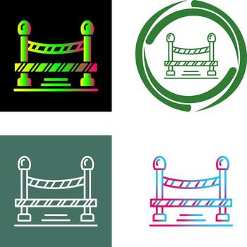 Do Not Cross Line Icon Design vector