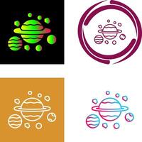 planetas icono diseño vector