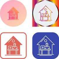 Work At Home Icon Design vector