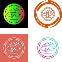 diseño de icono de datos en la nube vector