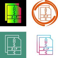 Zip File Icon Design vector