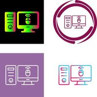 Desktop Computer Icon Design vector