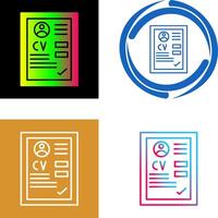 CV Icon Design vector