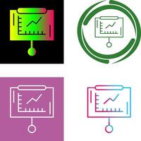 Line Graph Icon Design vector