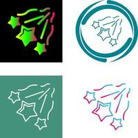 Falling Stars Icon Design vector