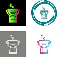 Water Bucket Icon Design vector