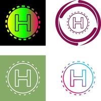 Helipad Icon Design vector