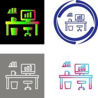 Office Desk Icon Design vector