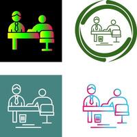 Evaluating work Icon Design vector