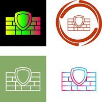 Firewall Icon Design vector