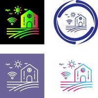 Smart Farm Icon Design vector