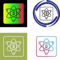 Bitcoin Science Icon Design vector