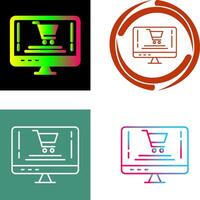diseño de icono de compras en línea vector