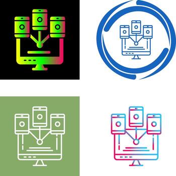computadora redes icono diseño vector
