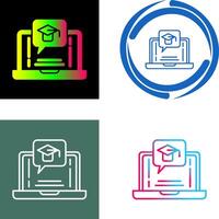 E Learning Icon Design vector