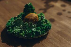 lemon with mold and moss photo