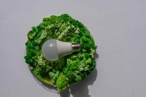 green energy concept on white background photo