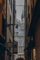 Typical Venetian architecture and street view from Venice, Italy. photo