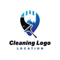 Cleaning service logo design template vector