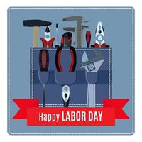 Happy Labor Day Banner, Sign, Poster. vector