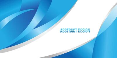 Abstract wavy background in blue gradient color design vector