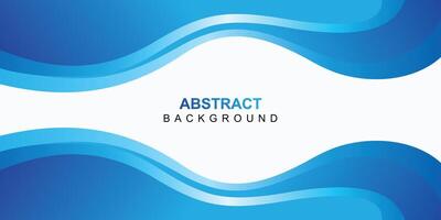 Abstract wavy background design in blue gradation color vector
