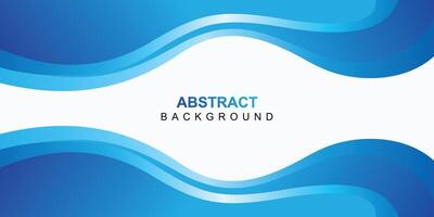 Abstract wavy background design in blue gradation color vector