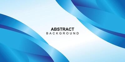 Abstract wavy background in blue gradient color design vector