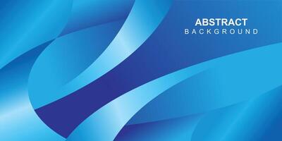 Abstract wavy background in blue gradient color design vector