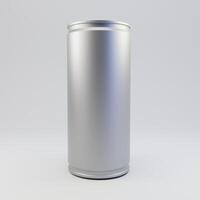 Soda can mockup template isolated on light grey background photo