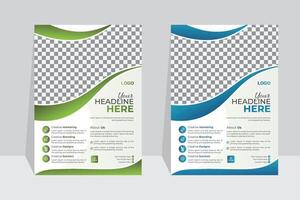 Using simple and creative shapes, A flyer design, Modern layout flyer in A4 size. vector