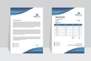 Creative and modern abstract invoice and letterhead design. For your any creative business. vector