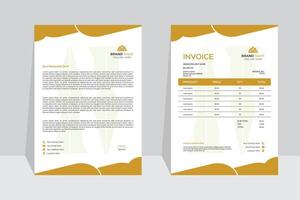 For your business modern design letterhead and invoice Design. Editable design vector