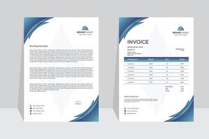 Creative and modern abstract invoice and letterhead design. For your any modern business vector